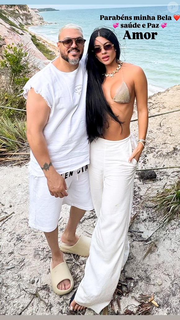 Belo posta primeira foto com Rayane Figliuzzi e declara: 'Parabéns, minha Bela'