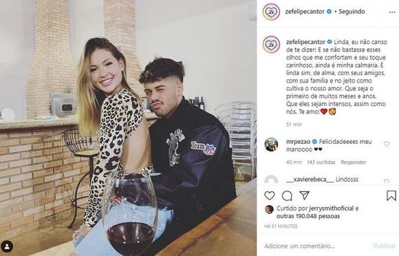 Virginia e Zé Felipe separados: foto usada para revelar fim do casamento foi a mesma para comemorarem um mês juntos, em julho de 2020