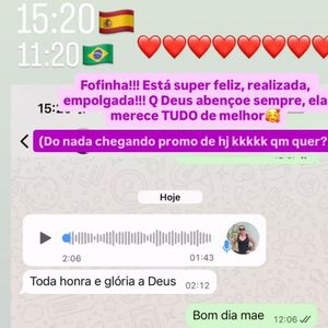 Margareth Serrão mandou mensagens empolgadas para Virgínia, que vibrou com o resultado das cirurgias