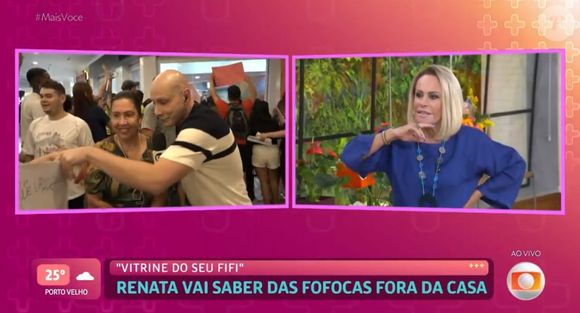Mãe de Eva, Gerusa Pacheco visita Renata na 'Vitrine do Seu Fifi'.