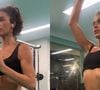 De cabelo cacheado, Bruna Marquezine pega pesado em treino e exibe bumbum definido: 'Pernas em chamas'