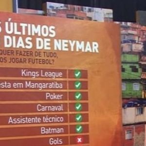 "Kings League? Tá lá. Poker? Tá lá." — Neto ironiza a agenda social de Neymar.