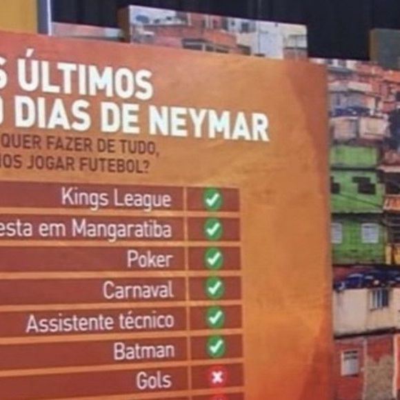 "Kings League? Tá lá. Poker? Tá lá." — Neto ironiza a agenda social de Neymar.