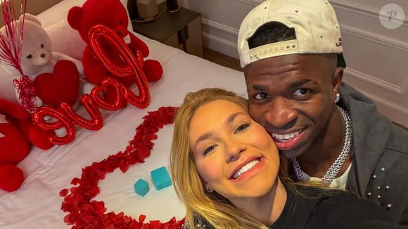 Virgínia e Vini Jr. se reencontraram em Londres, onde o atleta jogou pela Seleção Brasileira