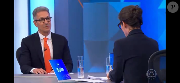 Renata Vasconcellos entrevistou Romeu Zema na primeira sabatina presidencial da Globo em 2026
