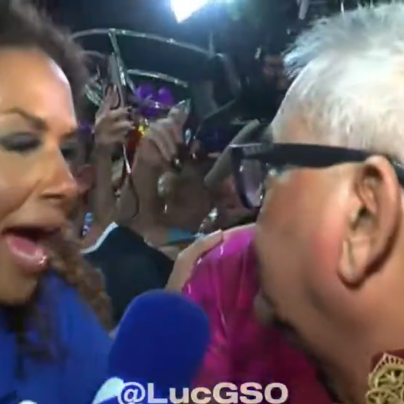 Jader, presidente da Grande Rio, pediu que a repórter da RedeTV não falasse que estava apanhando