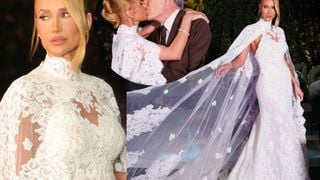 Renda, capa e transparência: os detalhes do vestido DESLUMBRANTE de Ana Paula Siebert na renovação de votos com Roberto Justus