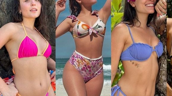 Cortininha, fio-dental, hot pants e mais: 43 fotos dos biquínis de Larissa Manoela para você usar no Verão 2025