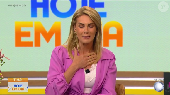 2023 - Ana Hickmann utilizou o espaço no programa 'Hoje em Dia', que comanda na Record TV, para agradecer o carinho do público após a agressão que sofreu do marido