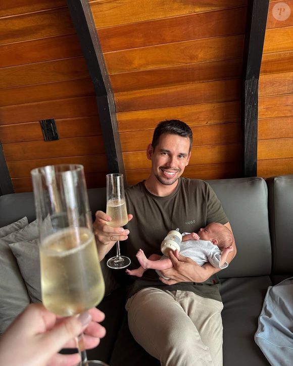 Isabel Veloso e Lucas Borba são pais do pequeno Arthur