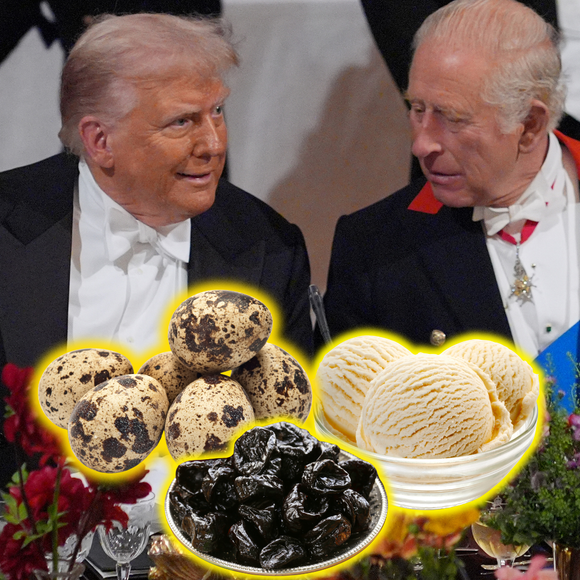 Ovo de codorna, ameixa escaldada e sorvete de baunilha: o que estava no menu do jantar bilionário de Rei Charles III para Donald Trump