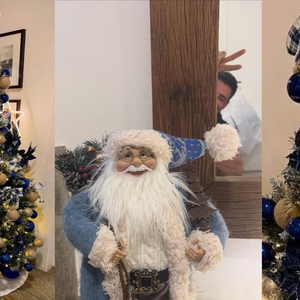 Cauã Reymond apostou no azul e dourado para fugir do tradicional, criando uma decoração moderna e alinhada à cor que dominou 2025