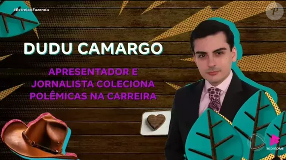 Dudu Camargo, 27 anos - Apresentador e jornalista que ganhou notoriedade na TV; figura polêmica ao longo da carreira e frequentemente mencionada como cotada para reality shows