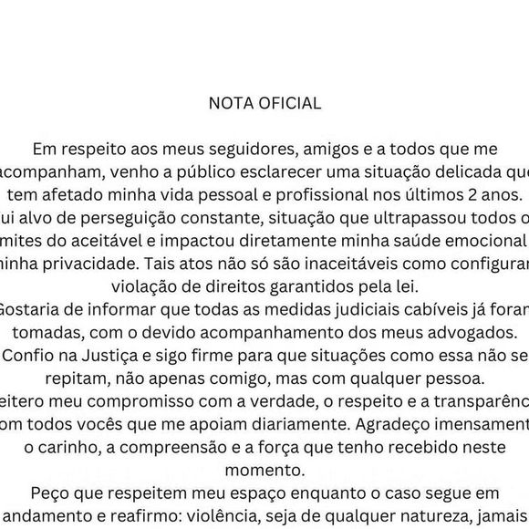 Mharessa revelou ter sido alvo de perseguição que impactou profundamente sua saúde emocional