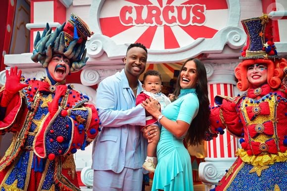 O aniversário do filho de Thiaguinho e Carol Peixinho teve o circo como tema