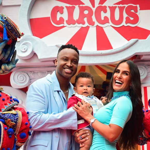 O aniversário do filho de Thiaguinho e Carol Peixinho teve o circo como tema