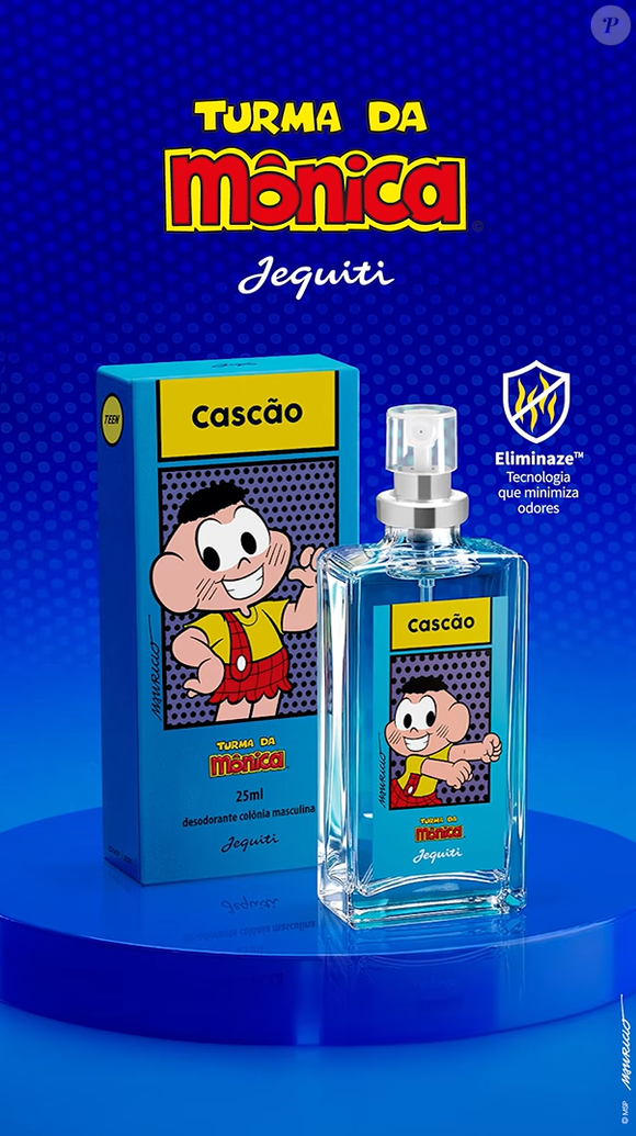 Além do aroma refrescante, o perfume do Cascão traz a tecnologia Eliminaze: a inovação ajuda a neutralizar maus odores e reforça a proposta criativa do lançamento inspirado no personagem