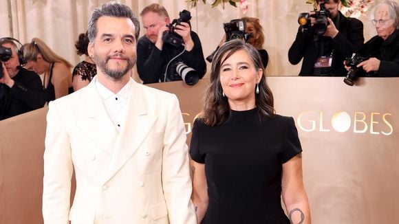 Wagner Moura chegou com a esposa, Sandra Delgado, ao Globo de Ouro neste domingo, 11 de janeiro de 2026