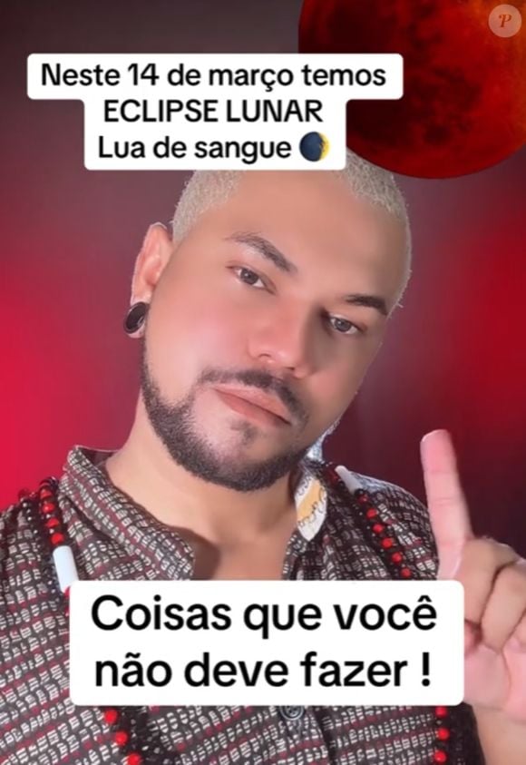 O tarólogo Alex Almeida (@filhodeoya_) também deu dicas sobre o que não fazer na Lua de Sangue.
