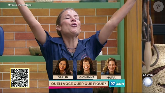 Maíra Charken está na sexta Roça de 'A Fazenda 18' após ser puxada da Baia por Giovanna Gold durante a formação da berlinda