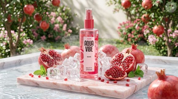 Com notas de Romã, Violeta e Musk, o Aquavibe Romã é apresentado pela Avon como um Body Splash frutado, envolvente e cheio de personalidade para o autocuidado diário