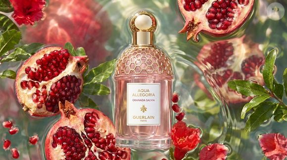 Romã fresca e vibrante: Granada Salvia, da Guerlain, combina a fruta com groselha-negra, cipreste, limão e bergamota para uma interpretação marcada por frescor e acentos frutados