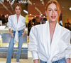 Ela pode tudo! Marina Ruy Barbosa aposta em camisa de grife de mais de R$ 16 mil e eleva o jeans básico em evento de moda em São Paulo