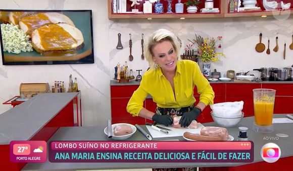 Ana Maria Braga soltou gargalhada ao ensinar receita na TV. Rir em algumas situações, de acordo com estudos, é aliviar o que está reprimido