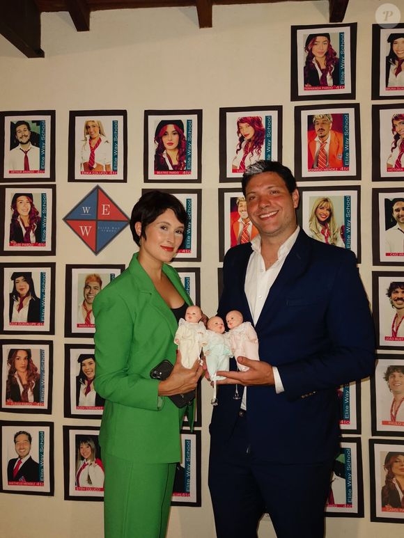 Bia Bonemer se fantasiou dos pais junto com o namorado, e o casal completou a produção com três bonecas simbolizando os filhos trigêmeos dos jornalistas: Beatriz, Laura e Vinícius Bonemer.