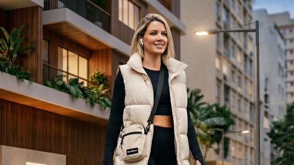 Esses novos tênis da Skechers na cor 'manjar com calda de laranja' unem conforto e estilo na medida certa: vão ficar incríveis no look activewear das garotas fashionistas neste Inverno