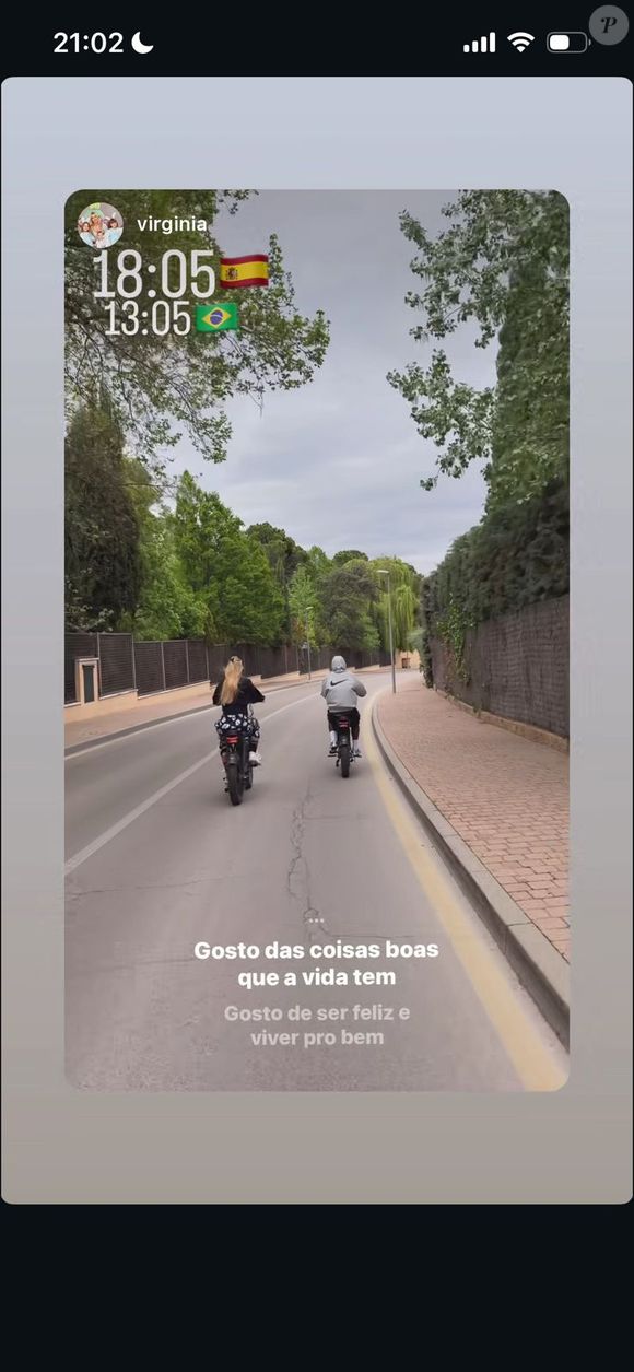 Virgínia Fonseca e Vini Jr. pedalaram juntos por Madrid no domingo (12), e craque criticou look da influenciadora