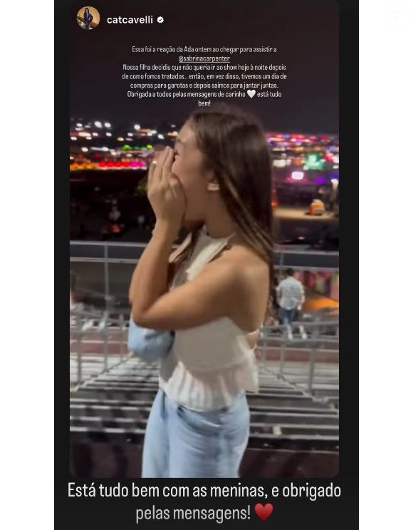 Filha de Jorginho, do Flamengo, optou por não ir ao show de Chappell Roan no Lollapalooza 2026 após se divertir com a apresentação de Sabrina Carpenter