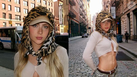 Jade Picon exibiu look fashion com cabelo loiro