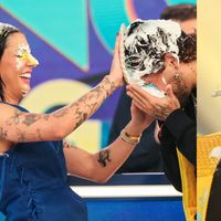 Namoro lambuzado! Ana Castela e Zé Felipe em 15 fotos inéditas; beijo do casal agita gravação do 'Domingo Legal'