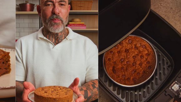 Com manteiga, açúcar e chocolate: descobri com o Henrique Fogaça, do 'MasterChef Brasil', uma torta cookie na airfryer tão fácil que virou vício em casa