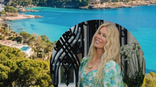 O refúgio de Claudia Schiffer na Espanha fica no alto de um penhasco e tem águas cristalinas, pinhais e uma das praias mais bonitas do Mediterrâneo