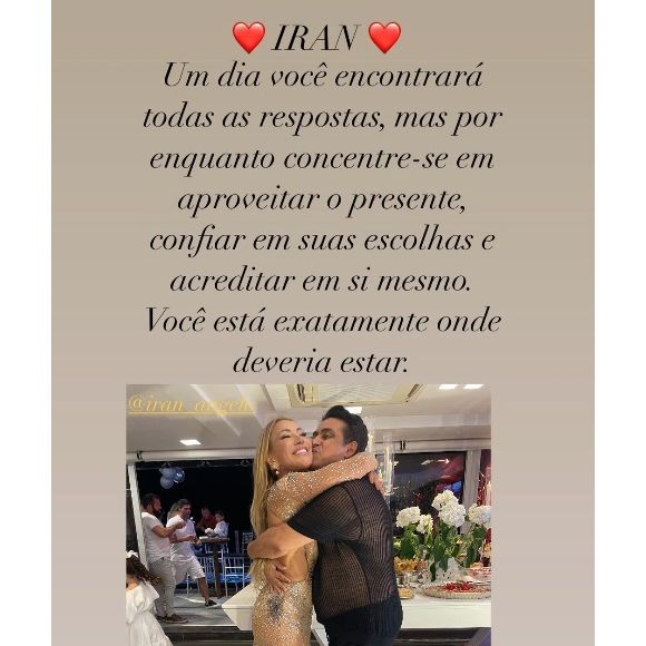Ex-mulher de Hulk, Iran Ângelo ganhou apoio de amigos no dia da nova festa de casamento da sobrinha Camila Ângelo com o jogador