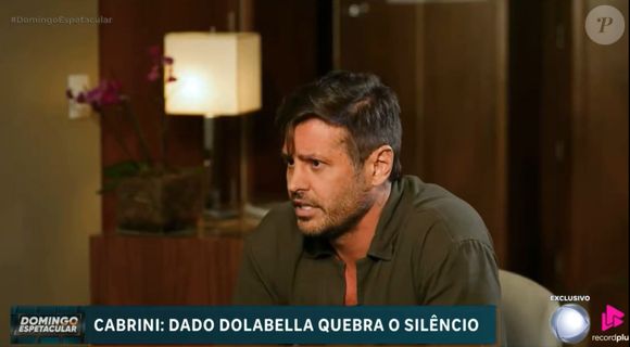 Em entrevista ao 'Domingo Espetacular', Dado Dolabella afirmou que muitas vezes se sente injustiçado