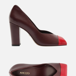 À venda por R$ 399,90, o Scarpin Margot Vermelho Salto Bloco, da Arezzo, reúne ponta quadrada, salto médio bloco e detalhes em materiais diferentes. Identificado pela referência A1421000010003, o modelo tem acabamento envernizado e uma proposta versátil para quem procura um sapato vermelho com desenho clássico