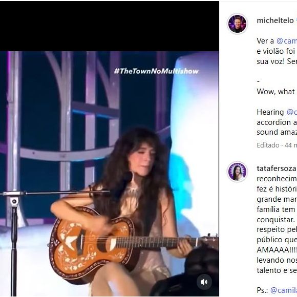 Michel Teló agradeceu Camila Cabello pelo carinho e comemorou muito ter seu hit cantado pela artista
