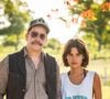 Murilo Benício com Julia Dalavia na novela 'Pantanal'