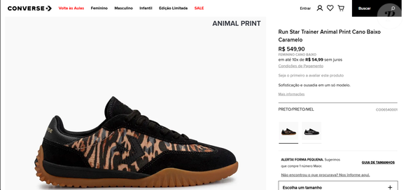 À venda por R$ 549,90 no site oficial da Converse, o modelo surge como alternativa para quem busca o visual do Samba sem abrir mão do conforto