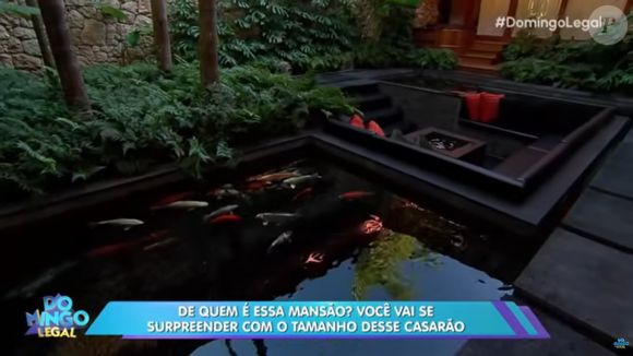 Casa de Viih Tube e Eliezer tem lago com peixes em ambiente externo