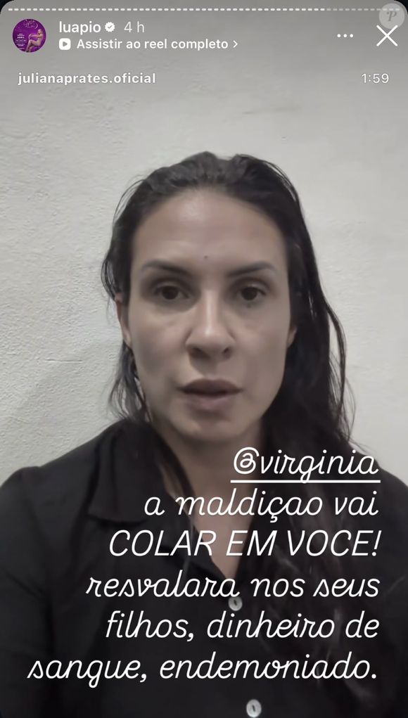 Luana Piovani marcou Virgínia Fonseca em post: ‘Virginia, a maldição vai colar em você! Resvalará nos seus filhos, dinheiro de sangue, endemoniado’