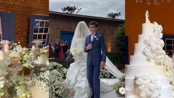 Bolo gigantesco de 9 andares, 47 metros de passarela, 3 caminhões de flores e mais: 5 detalhes impressionantes do casamento de Ana Hickmann e Edu Guedes que vão te deixar de queixo caído
