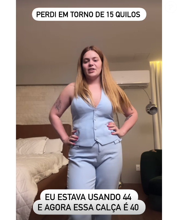 Por meio do Instagram, Viih Tube revelou aos internautas que já está com -15kg em poucos meses.