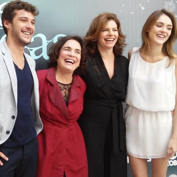 Jayme Matarazzo, Débora Bloch, Regina Duarte e Isabelle Drummond reunidos no lançamento da novela 'Sete Vidas'