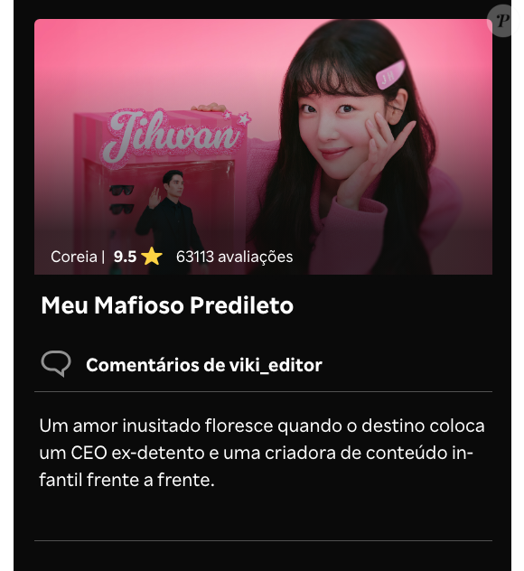 5º. 'Meu Mafioso Predileto': ganhou média 9.5 pelas avaliações de 63.113 pessoas