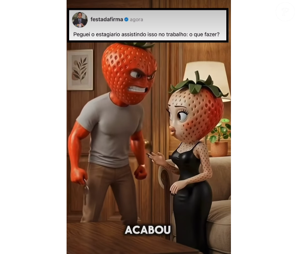 Para assistir no TikTok, busque por 'novela de frutas', 'frutinhas IA' e 'história de frutas'. Já no Instagram, o conteúdo é republicado em formato de Reels.