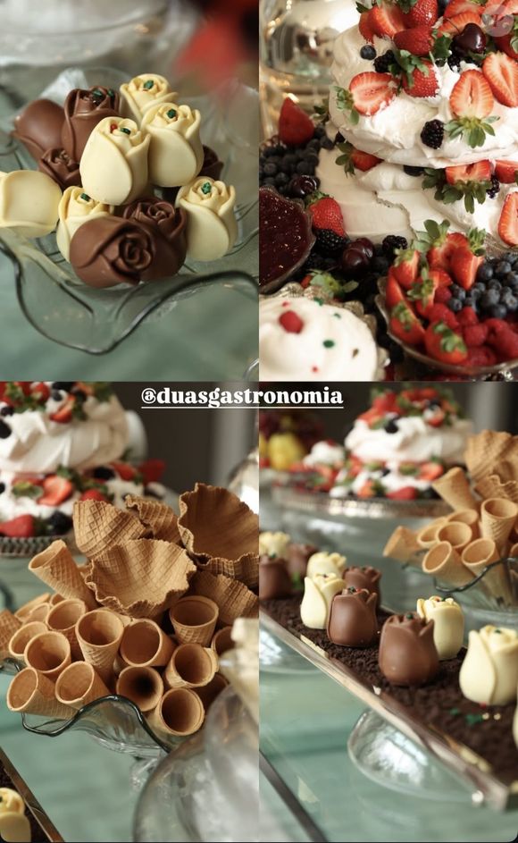 Doces também não faltaram na celebração de Natal antecipada da família Justus